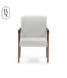 Front View Anah Dining Chair - Cream