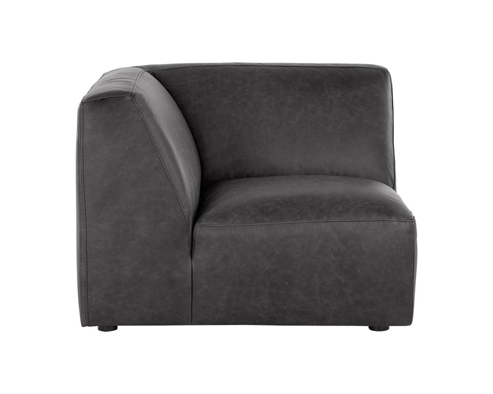 Watson Modular - Corner Chair - Marseille Black Leather (6573182189670)