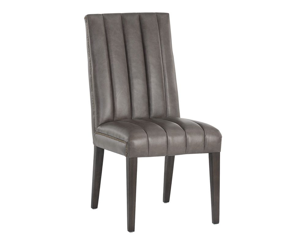 Heath Dining Chair - Marseille Concrete Leather (4902652805222)