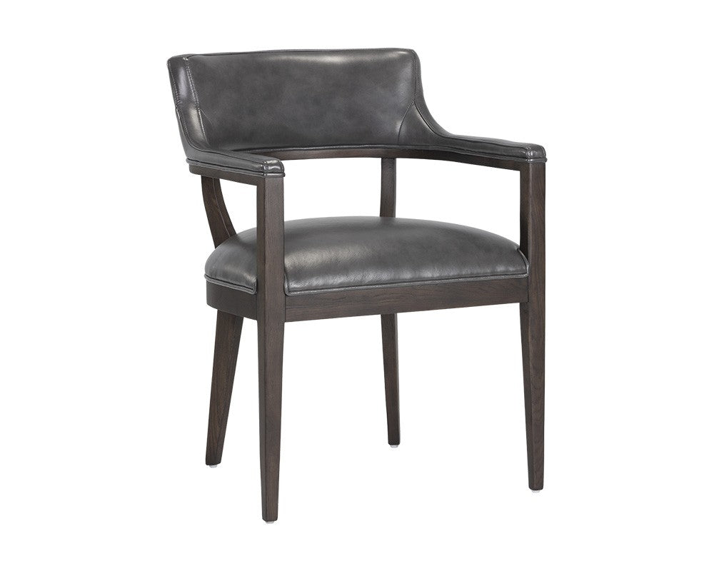 Brylea Dining Armchair - Brentwood Charcoal Leather (6544156950630)