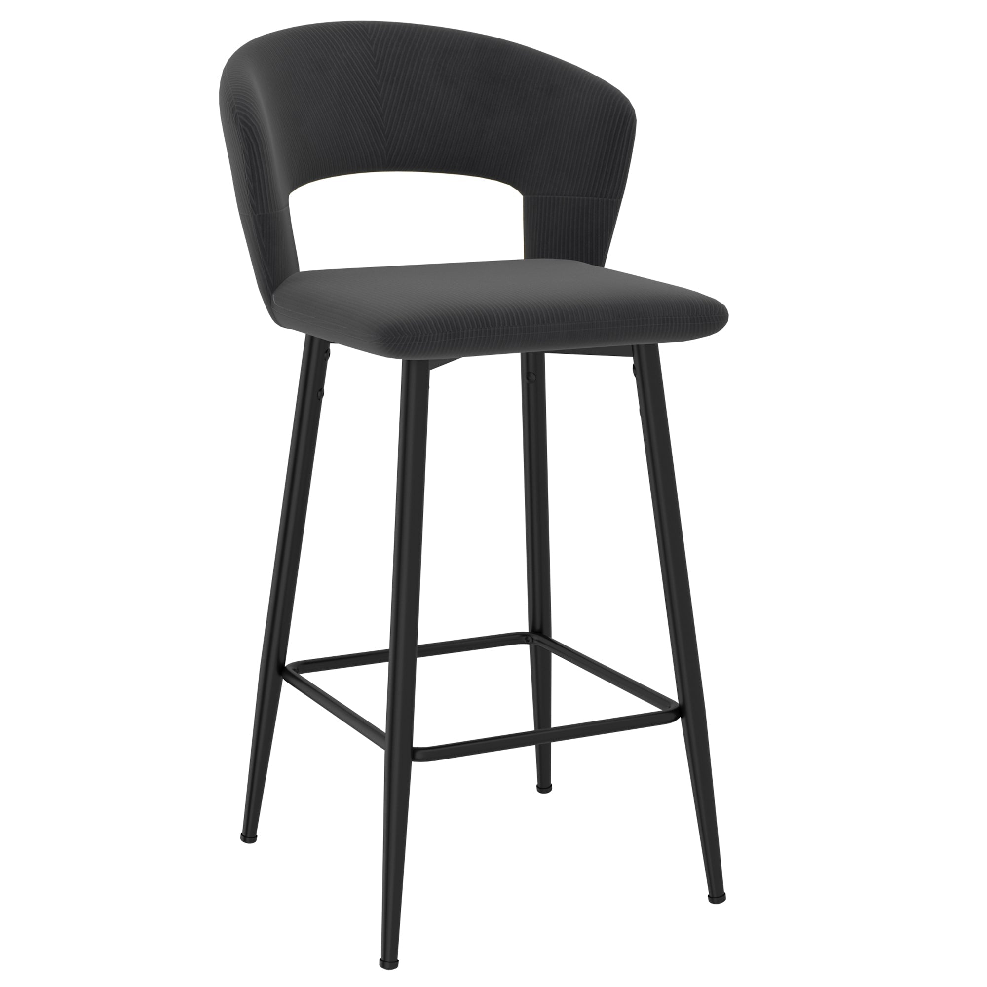 Camille 26'' Counter Stool Charcoal (6680383684710)