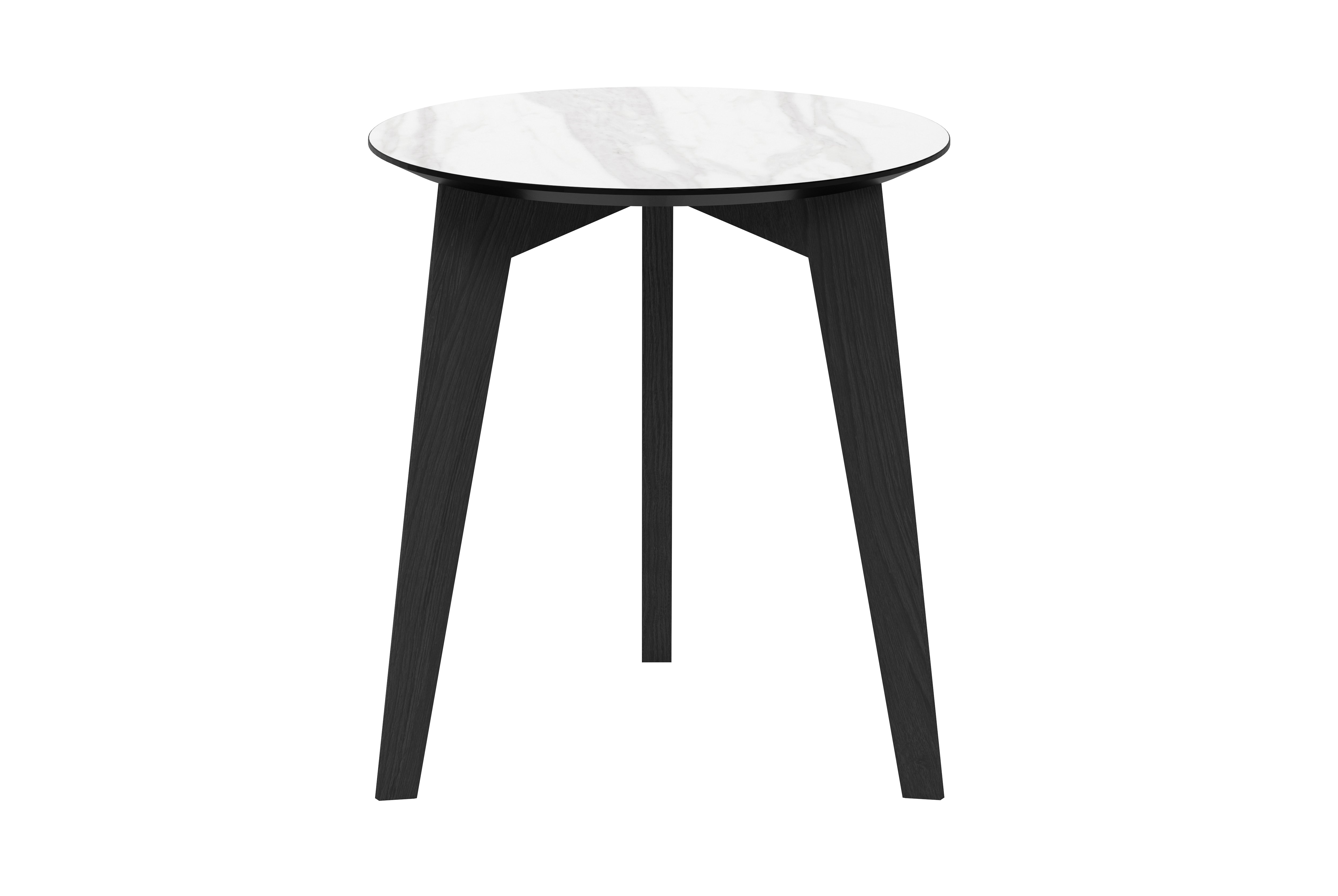 Malcolm Corner Table Round - White Marble (4922284933222)