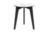 Malcolm Corner Table Round - White Marble (4922284933222)