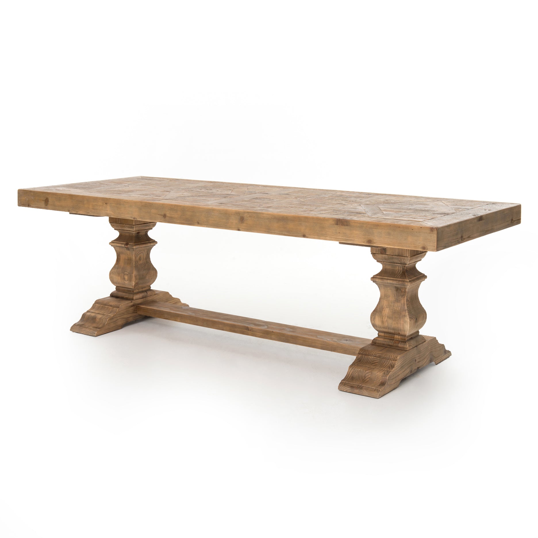 Castle 98" Dining Table-Bleached Pine (4842797858918)