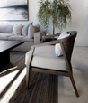 Lifestyle side Nayiri Lounge Chair - Grey