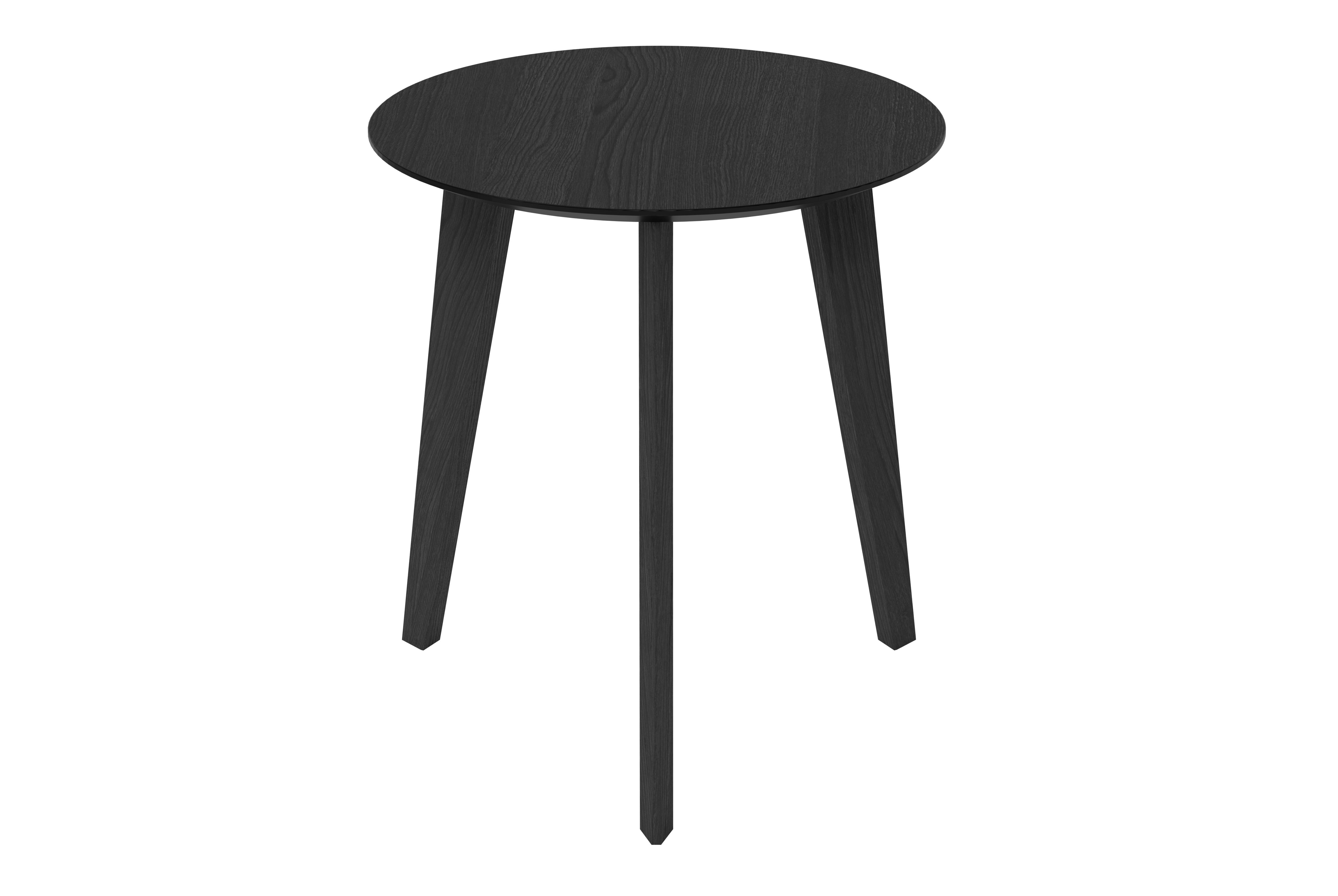Malcolm Corner Table Round - Black Oak (4922286800998)