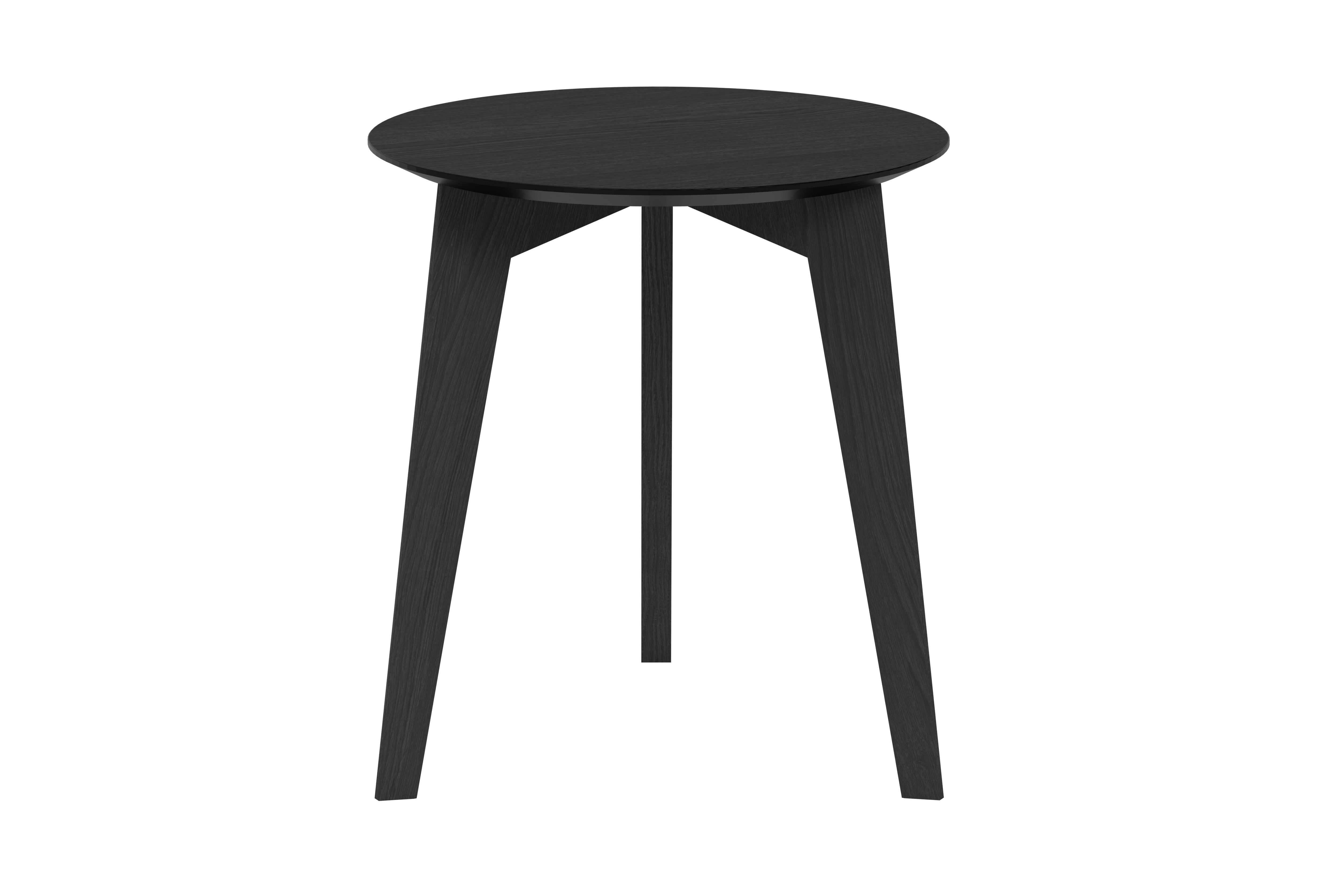 Malcolm Corner Table Round - Black Oak (4922286800998)