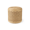 Michelle  Light Brown Woven Seagrass Round Pouf (6711137828966)
